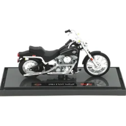 1984 FXST Softail - Harley-Davidson - Svart - Maisto - 1:18