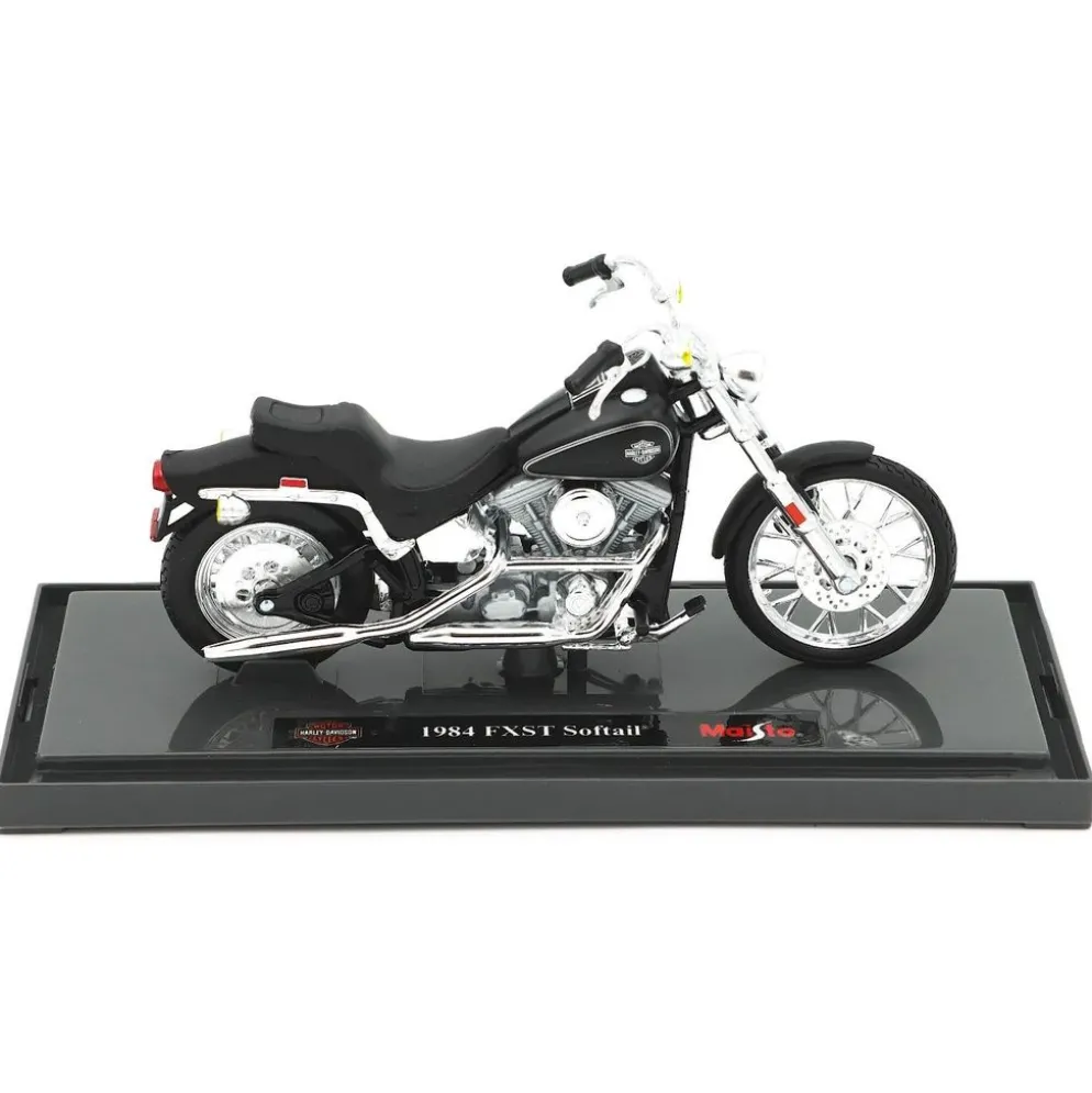 1984 FXST Softail - Harley-Davidson - Svart - Maisto - 1:18
