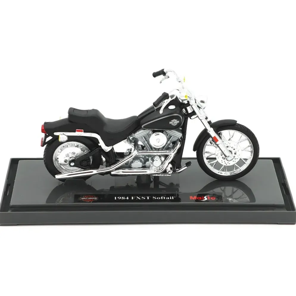 1984 FXST Softail - Harley-Davidson - Svart - Maisto - 1:18