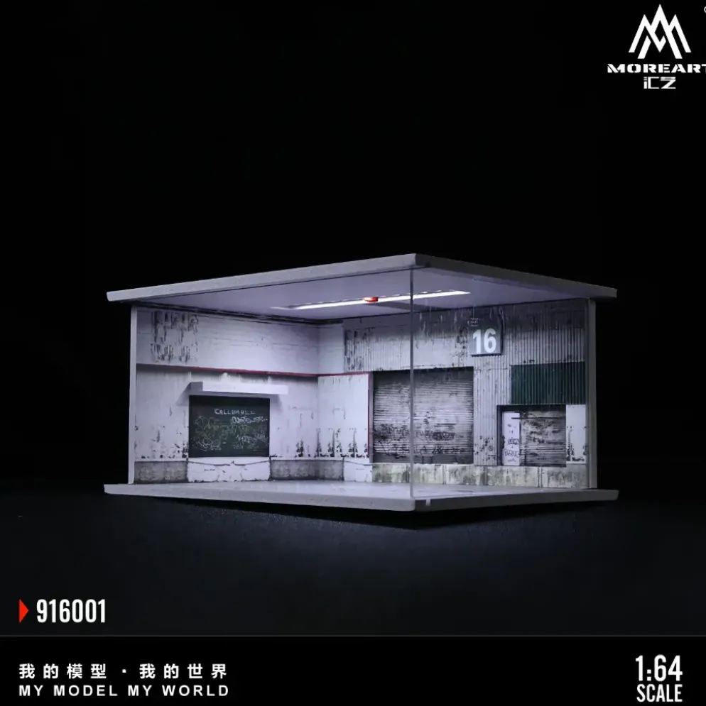 #16 Garage - Diorama - LED-belysning - 1:64