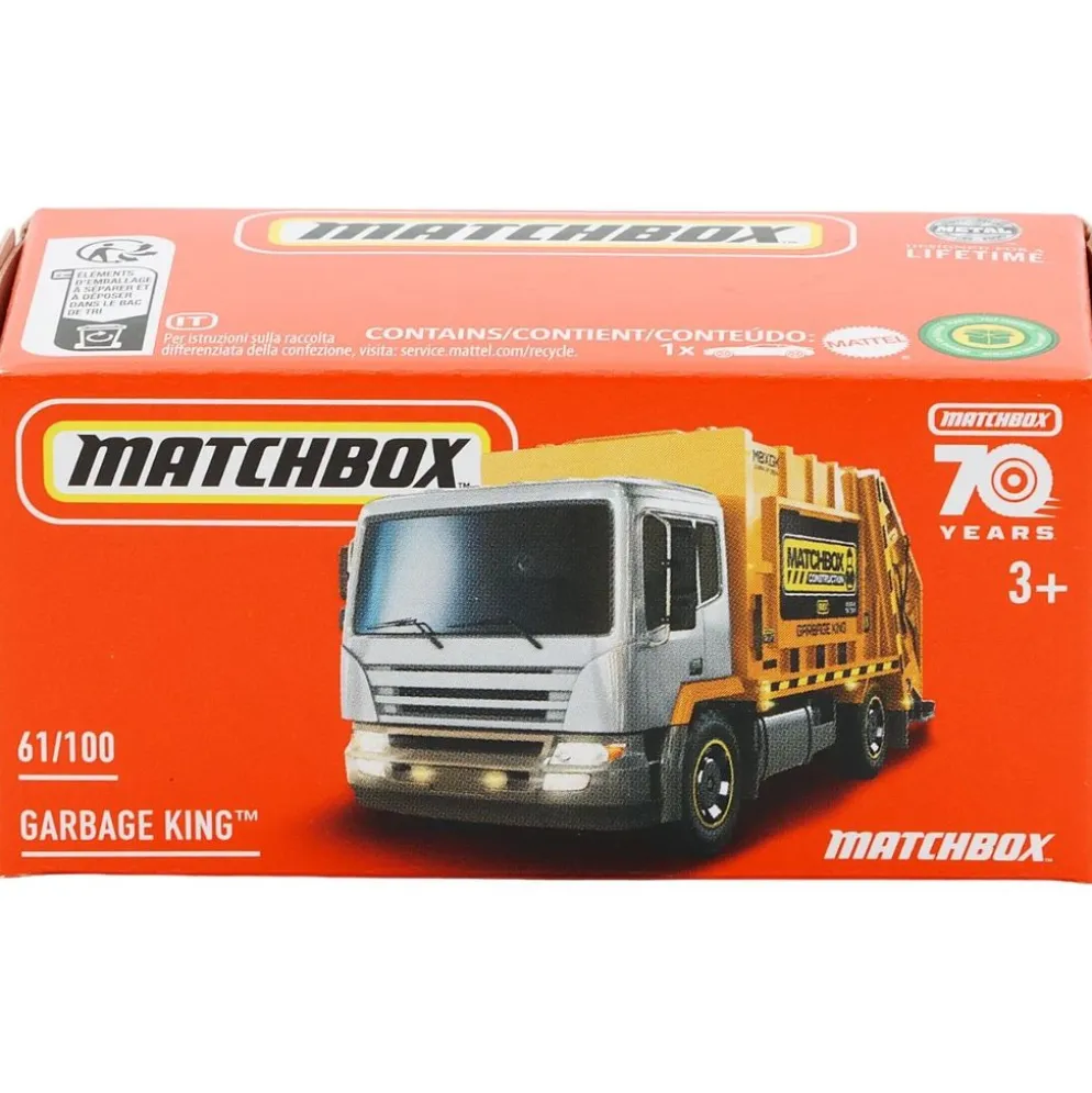 Garbage King - Grå / Gul - Power Grab - Matchbox