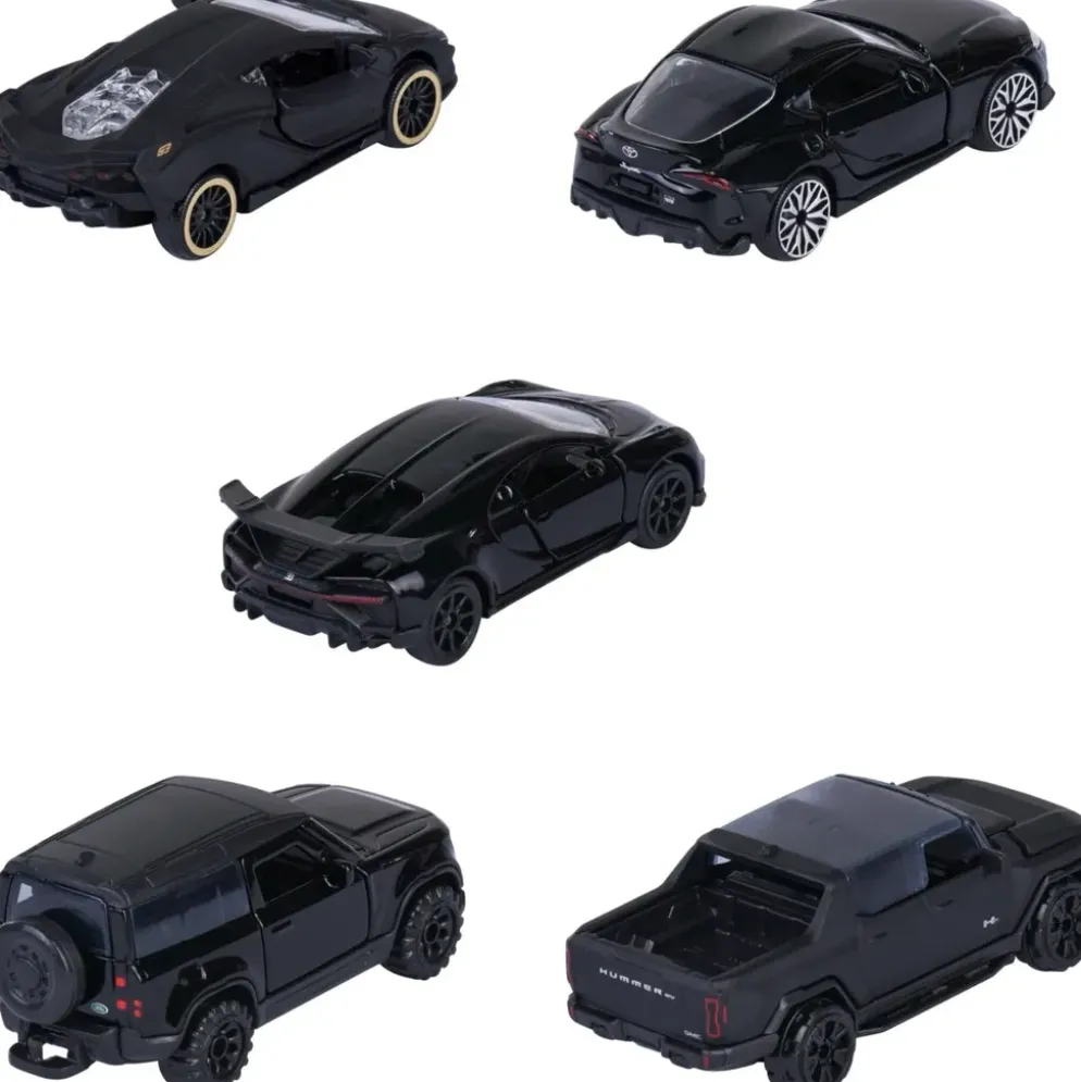 Giftpack - 5 leksaksbilar - Black Edition - Majorette