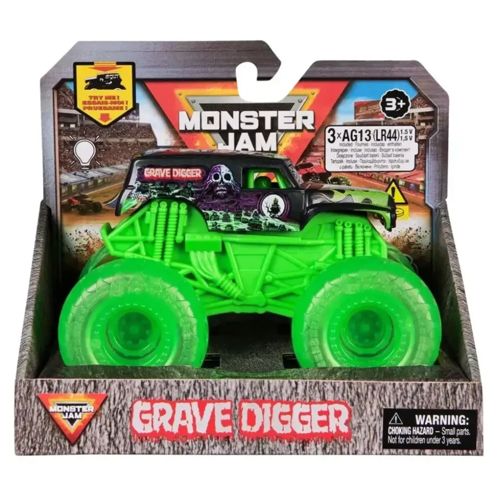 Grave Digger - Monster Jam - Light up Wheels Truck - 12 cm
