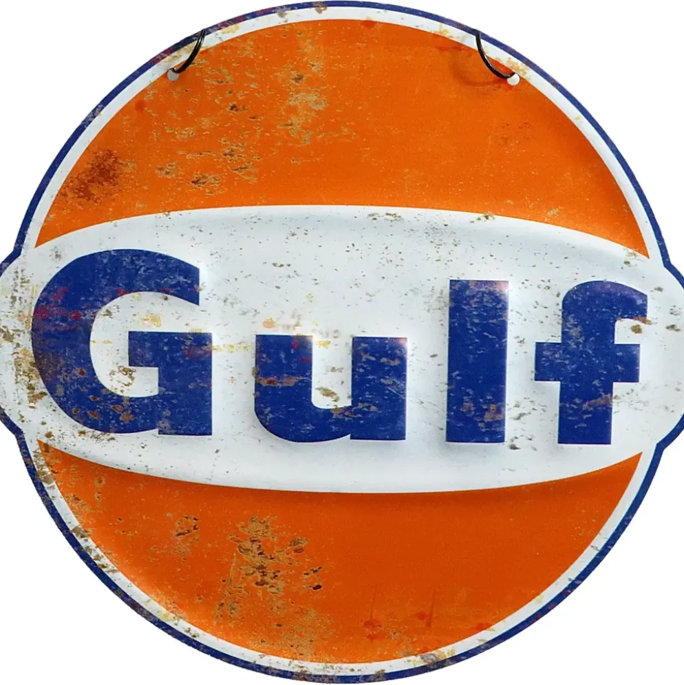 Gulf logga - Plåtskylt - 30 x 29 cm