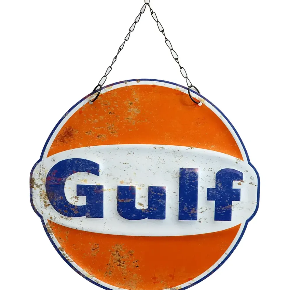 Gulf logga - Plåtskylt - 30 x 29 cm
