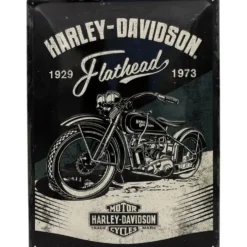 Harley-Davidson Flathead 1929-1973 - Plåtskylt - 30x40 cm