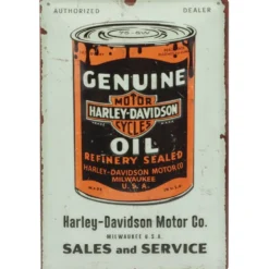 Harley-Davidson - Genuine Oil - Plåtskylt - 20x30 cm