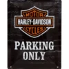 Harley-Davidson - Parking Only - Plåtskylt - 15x20 cm