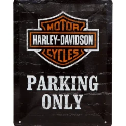 Harley-Davidson - Parking Only - Plåtskylt - 15x20 cm