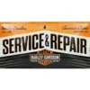 Harley-Davidson - Service & Repair - Plåtskylt - 50x25 cm