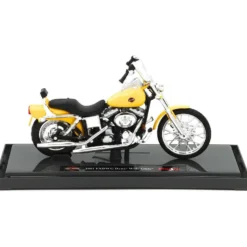 Harley - 2001 FXDWG Dyna Wide Glide - Gul - Maisto - 1:18