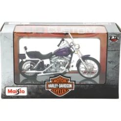 Harley - 2001 FXDWG Dyna Wide Glide - Lila - Maisto 1:18