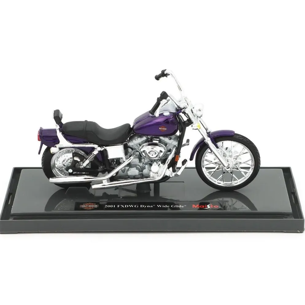 Harley - 2001 FXDWG Dyna Wide Glide - Lila - Maisto 1:18