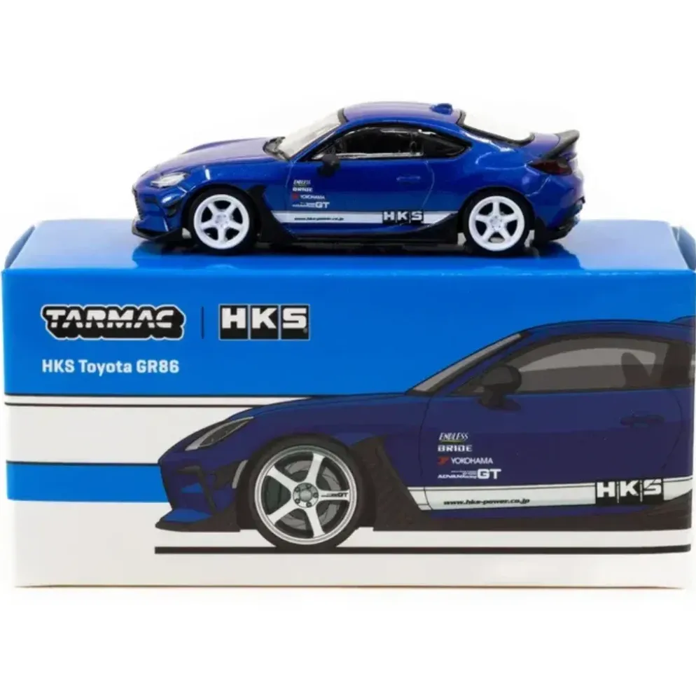 HKS Toyota GR86 - Blåmetallic - Tarmac Works - 1:64