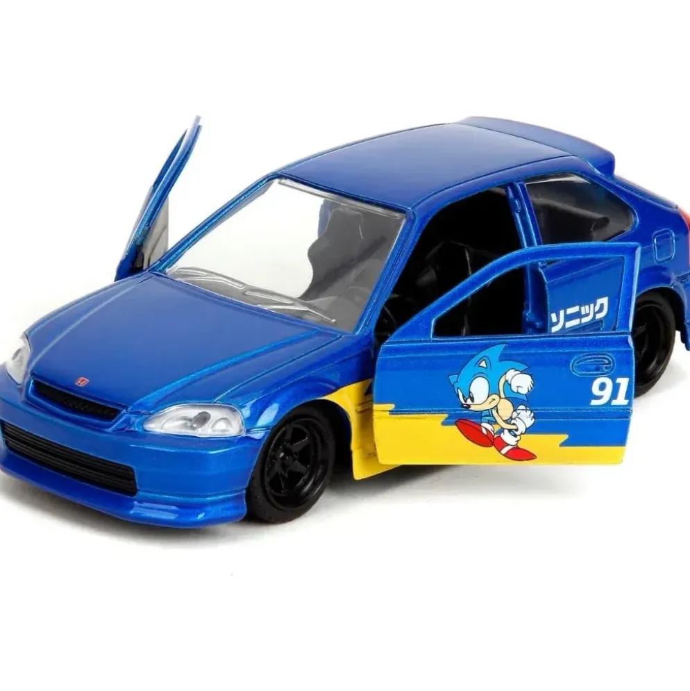 1997 Honda Civic Type R - Sonic The Hedgehog - Jada - 13 cm