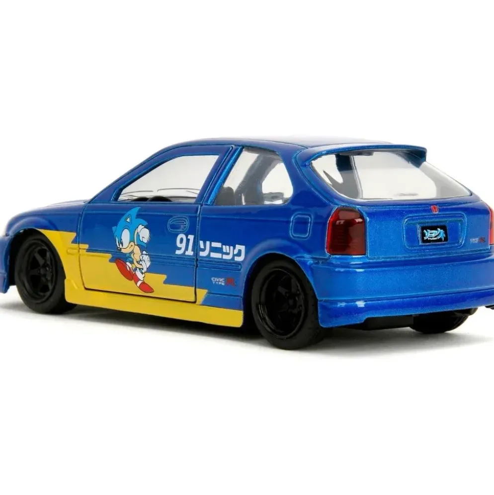 1997 Honda Civic Type R - Sonic The Hedgehog - Jada - 13 cm