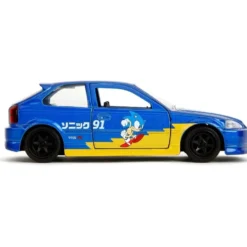 1997 Honda Civic Type R - Sonic The Hedgehog - Jada - 13 cm