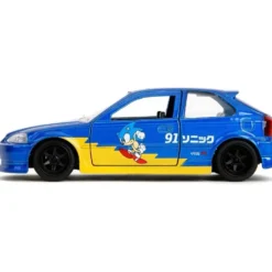 1997 Honda Civic Type R - Sonic The Hedgehog - Jada - 13 cm