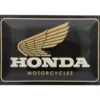Honda Motorcycles - Vinge Guld - Plåtskylt - 20x30 cm