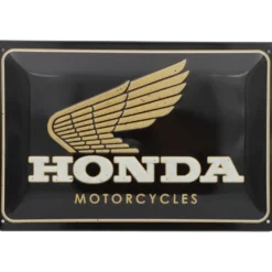 Honda Motorcycles - Vinge Guld - Plåtskylt - 20x30 cm