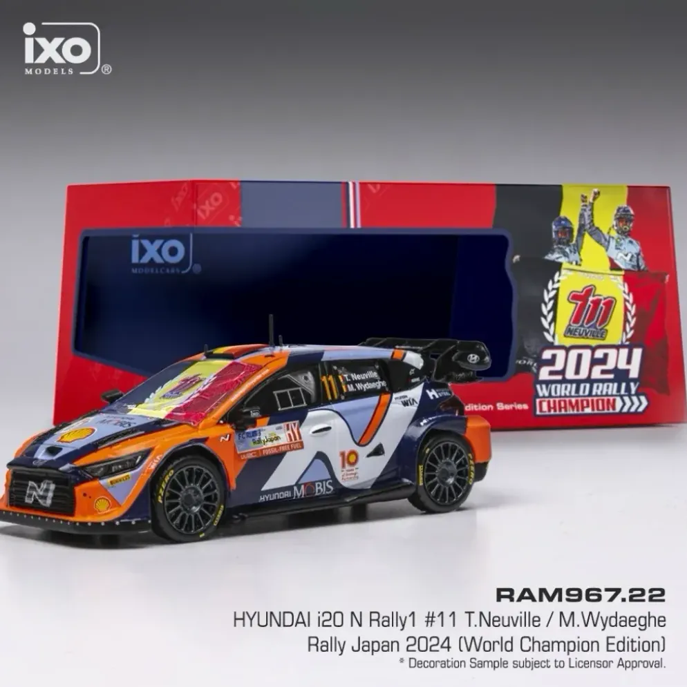 Hyundai i20 N Rally1 - Neuville / Wydaeghe - Rally Japan 2024 - Ixo - 1:43