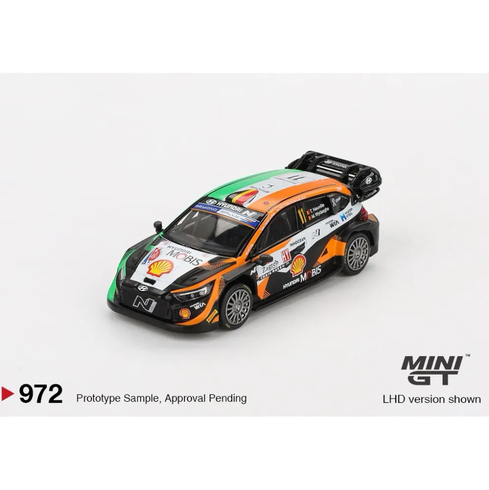 Hyundai i20 N Rally1 #11 2023 Rally Croatia Power Stage Winner - Orange - 972 - Mini GT - 1:64