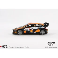 Hyundai i20 N Rally1 #11 2023 Rally Croatia Power Stage Winner - Orange - 972 - Mini GT - 1:64