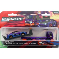 Isuzu NPR + Nissan Silvia (S15) Spec R Aero - JDM Legends Tuning Transporter - Majorette