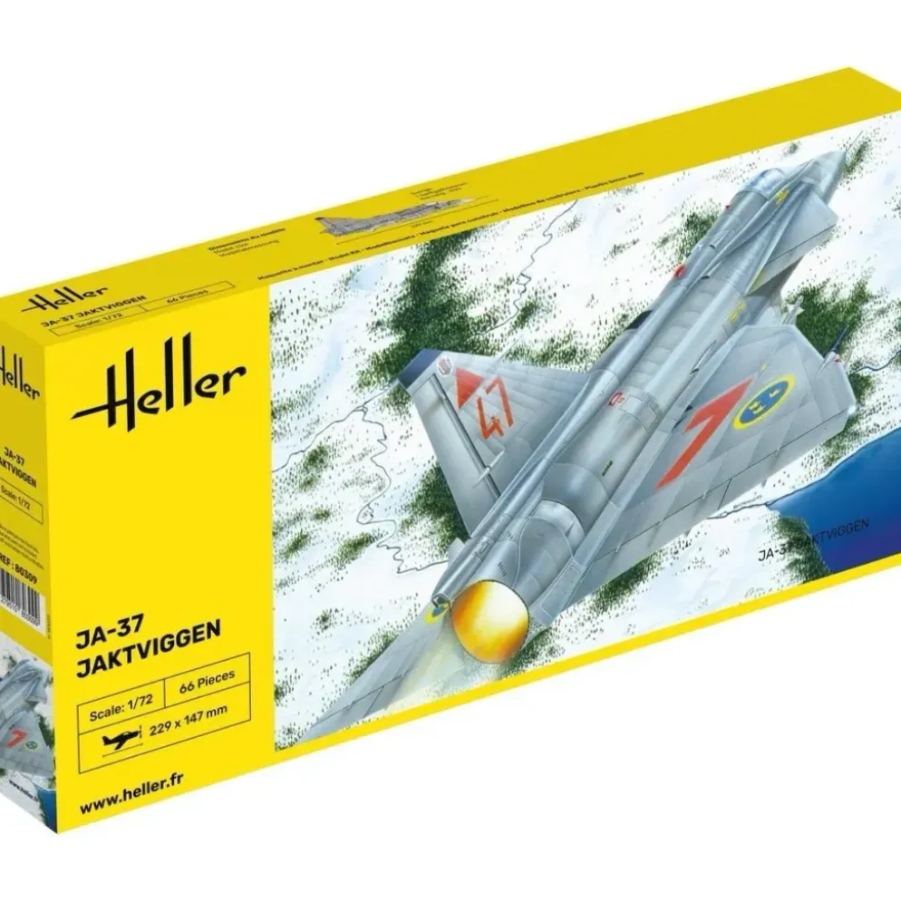 JA-37 Jaktviggen - Plastbyggsats - 80309 - Heller - 1:72