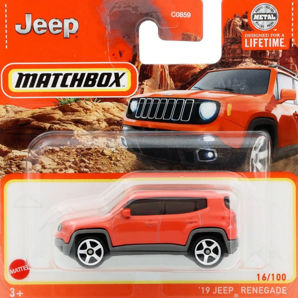 19 Jeep Renegade - Orange - Matchbox