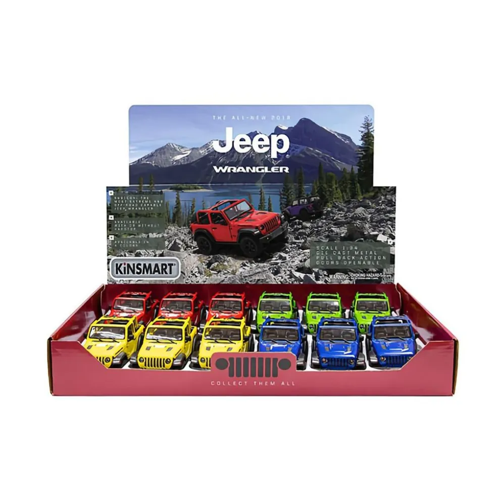 2018 Jeep Wrangler - Kinsmart - 1:34 - Grön
