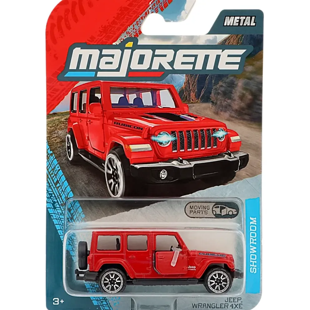 Jeep Wrangler 4XE - Röd - Showroom Premium Cars - Majorette - 7 cm