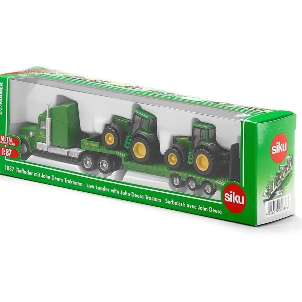 John Deere dragbil och två traktorer - 1837 - Siku - 1:87