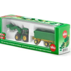 John Deere 6920 S med frontlastare och trailer - Siku - 1:87