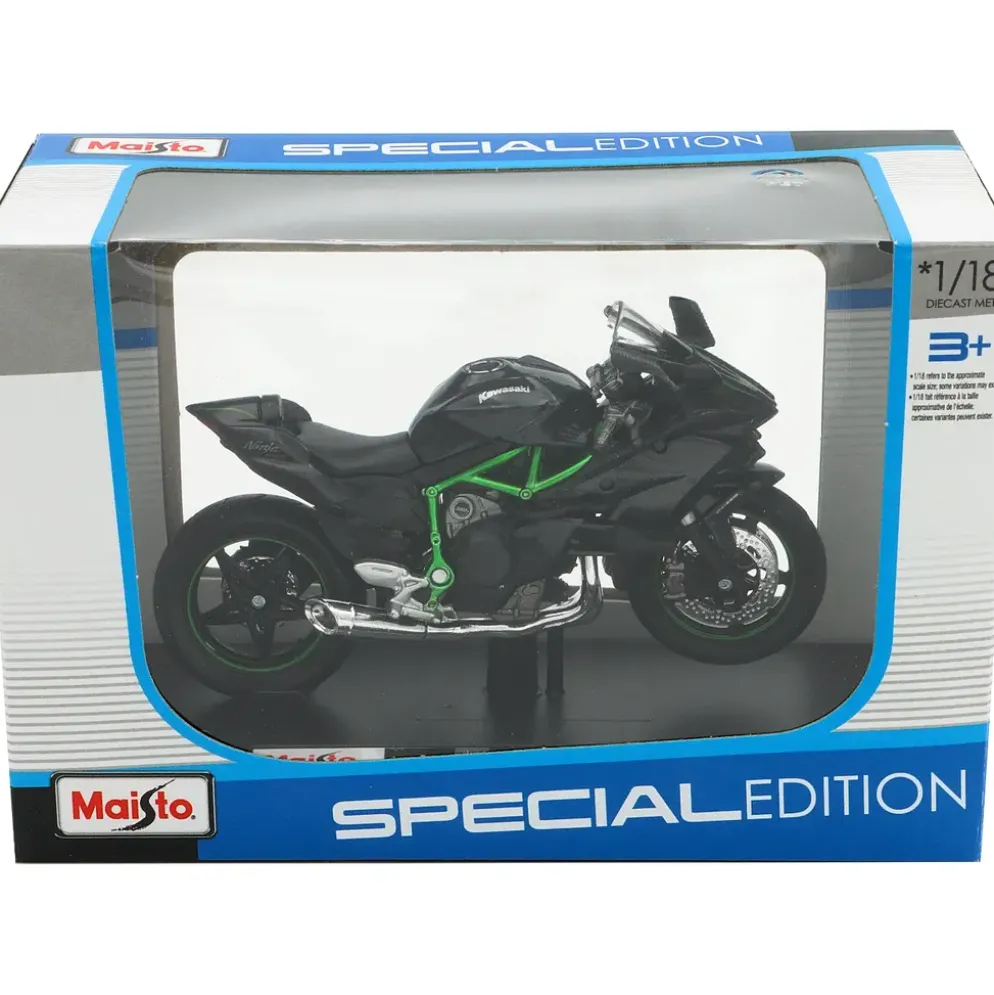 Kawasaki Ninja H2 R - Grön / Svart - Maisto - 1:18 - 11 cm