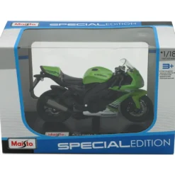 Kawasaki Ninja ZX-10R - Grön / Svart - Maisto - 1:18 - 11 cm