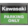 Kawasaki Parking Only - Plåtskylt - 40x30 cm