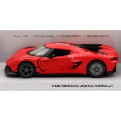 Koenigsegg Jesko Absolut - Röd - 1:36 - Kinsmart