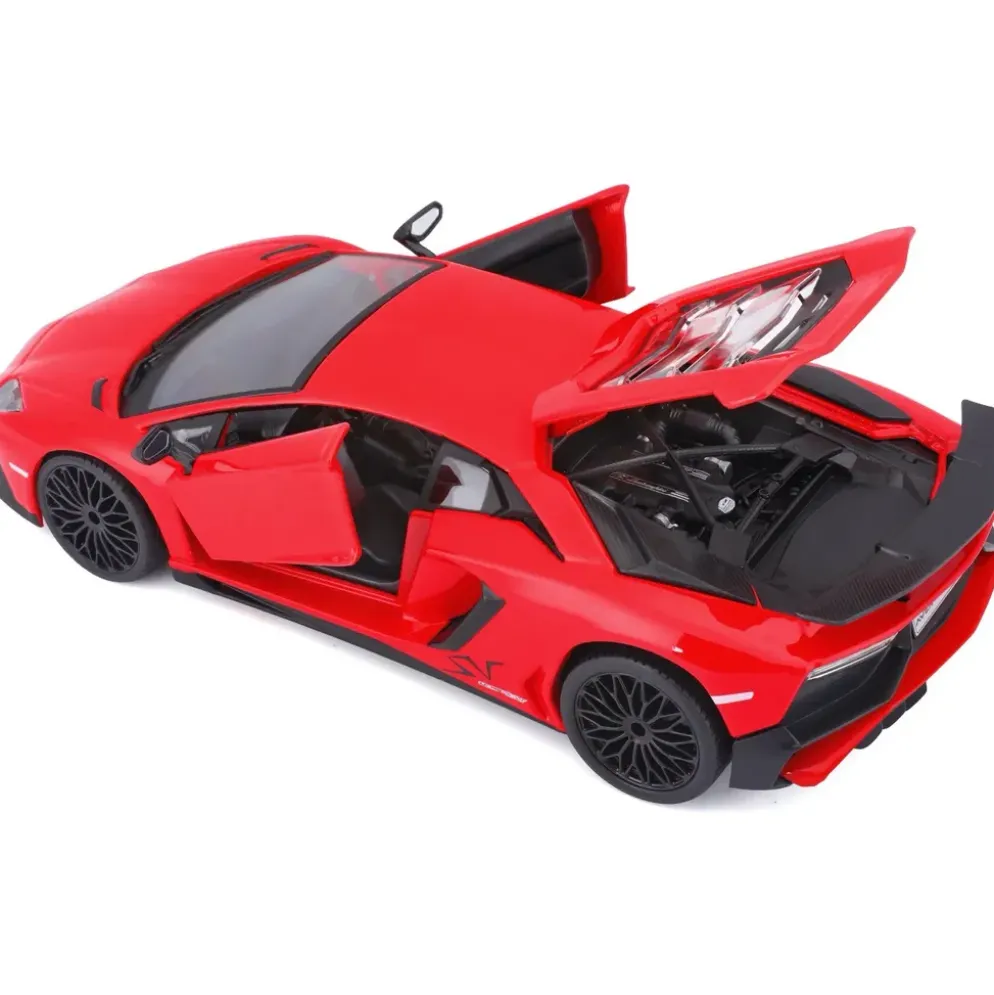 Lamborghini Aventador SV Coupé LP750-4 - Röd - Bburago 1:24