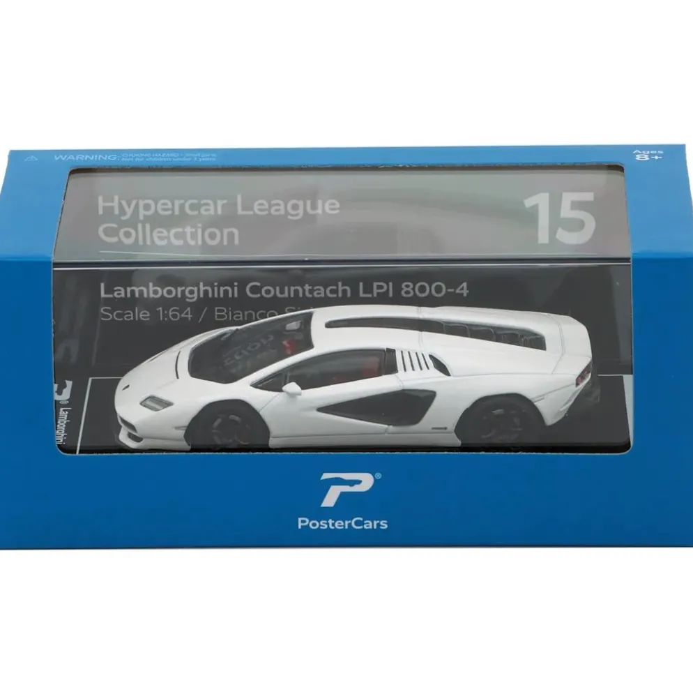 Lamborghini Countach LPI 800-4 - Vit - PosterCars - 1:64