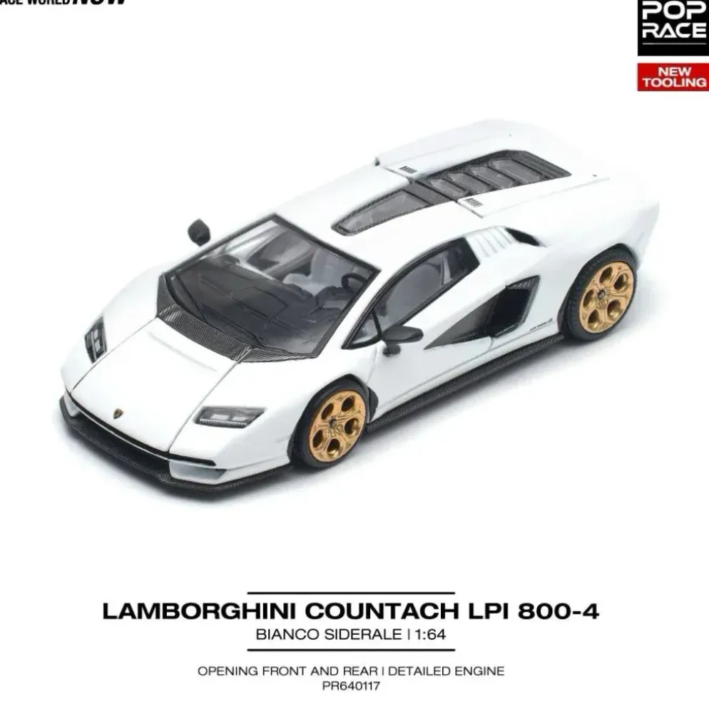 Lamborghini Countach LPI 800-4 - Vit - Pop Race - 1:64