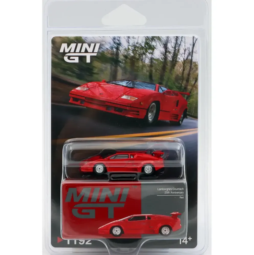 Lamborghini Countach 25th Anniversary Red - Blister - 1192 - Mini GT - 1:64