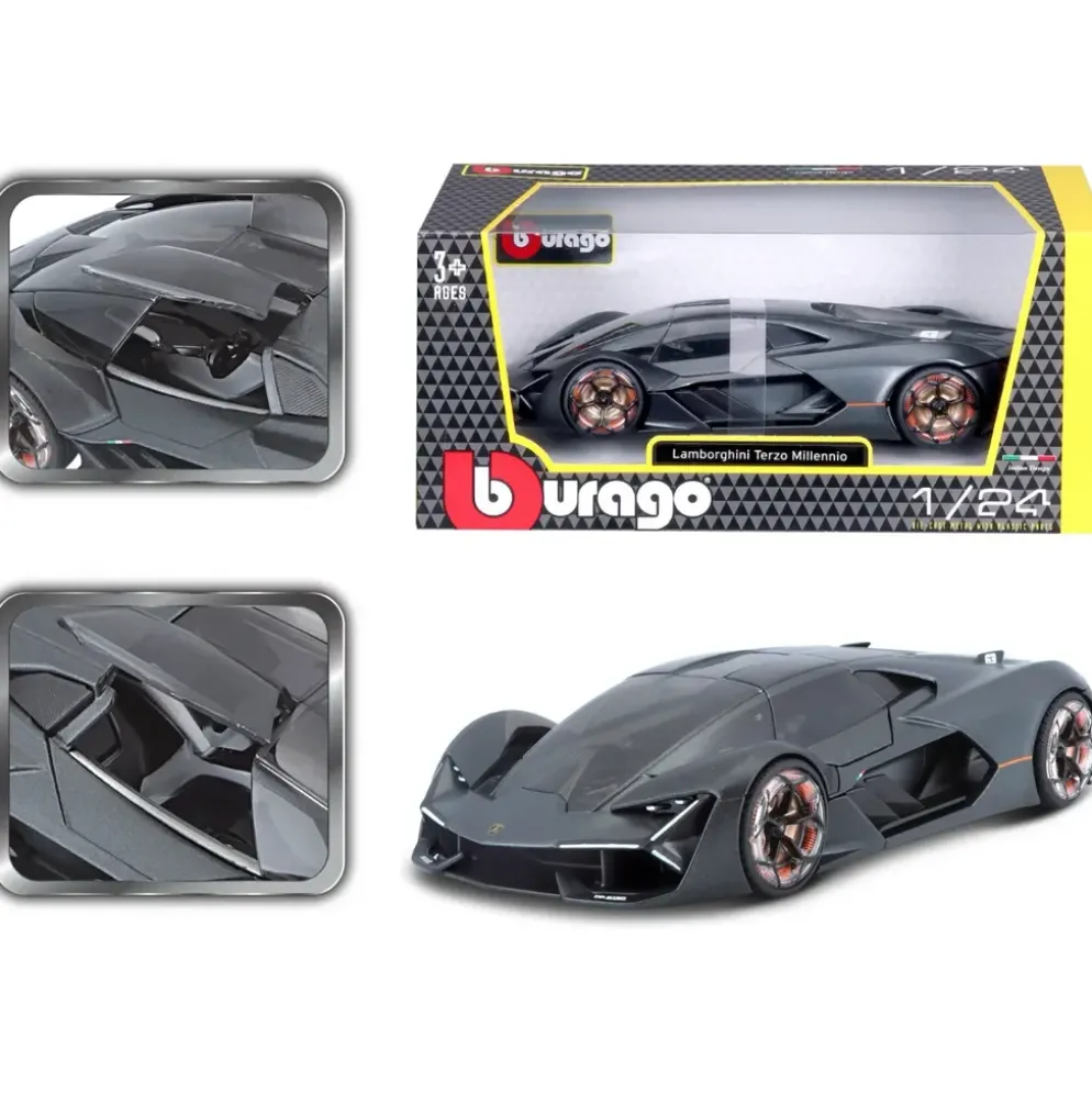 Lamborghini Terzo Millennio - Mörkgrå - Bburago - 1:24