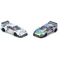 LBWK F40 Chrome Silver - Ferrari - Inno64 - 1:64