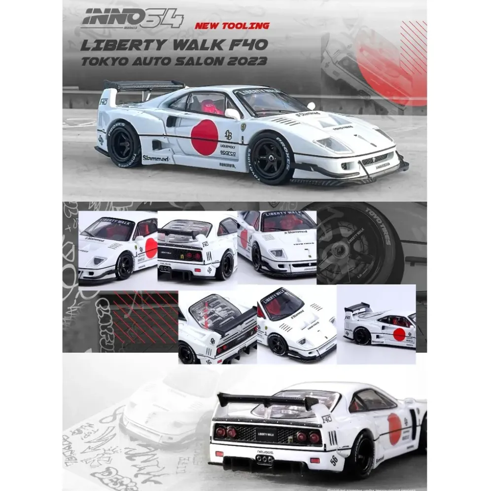 LBWK (F40) Tokyo Auto Salon 2023 - Ferrari - Vit - Inno64