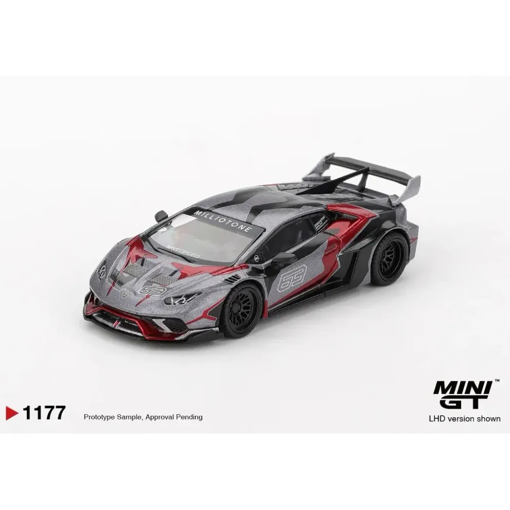 LB&WORKS Lamborghini Huracán GT RONIN - Grå - 1177 - Mini GT - 1:64