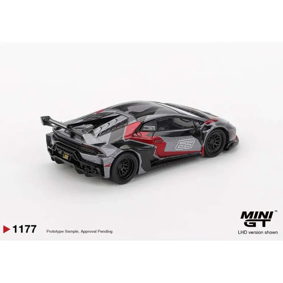 LB&WORKS Lamborghini Huracán GT RONIN - Grå - 1177 - Mini GT - 1:64