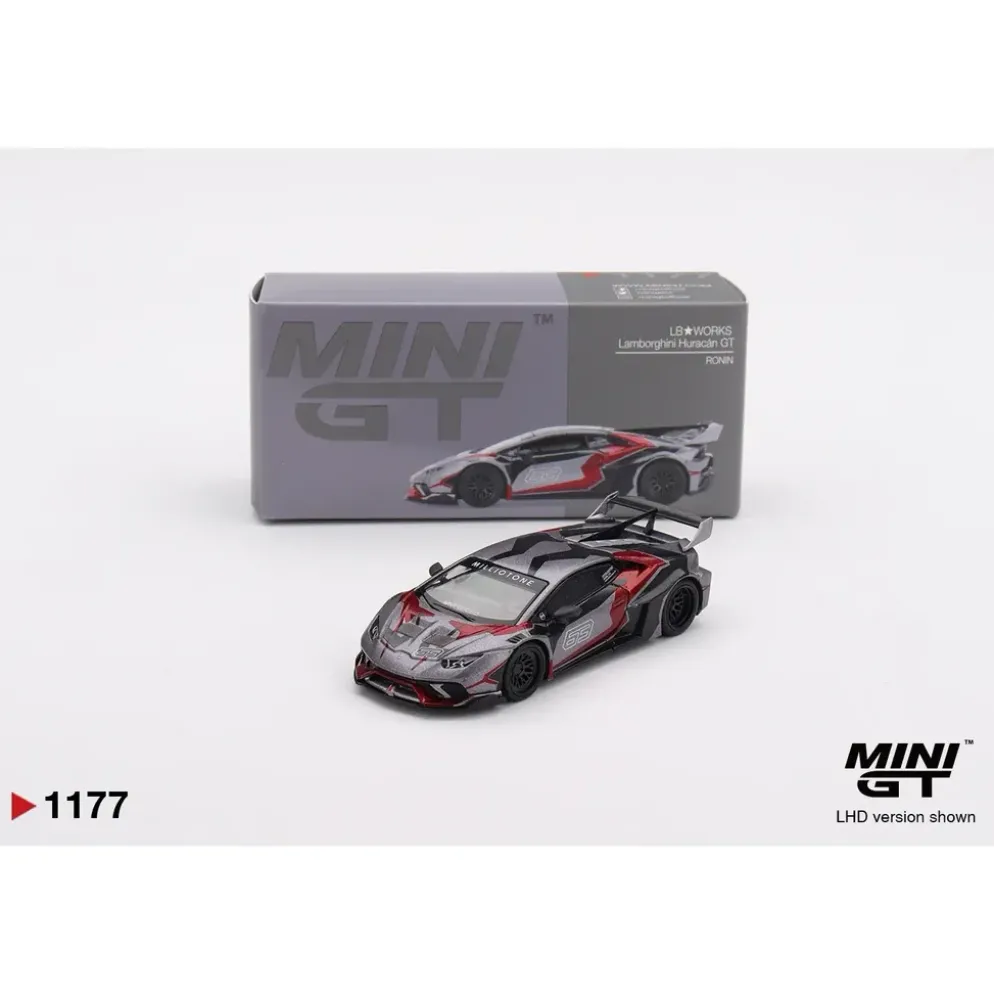 LB&WORKS Lamborghini Huracán GT RONIN - Grå - 1177 - Mini GT - 1:64