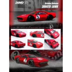 Liberty Walk 308 GTB - Röd - Inno64 - 1:64