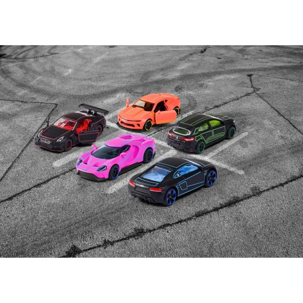 Light Racer Giftpack - 5-pack med leksaksbilar - Majorette